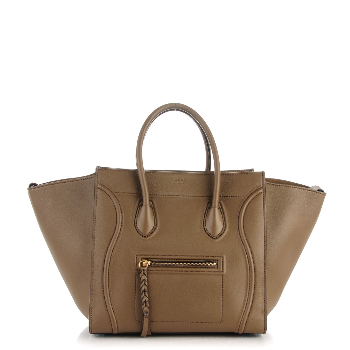 Supple Calfskin Medium Phantom Luggage Khaki