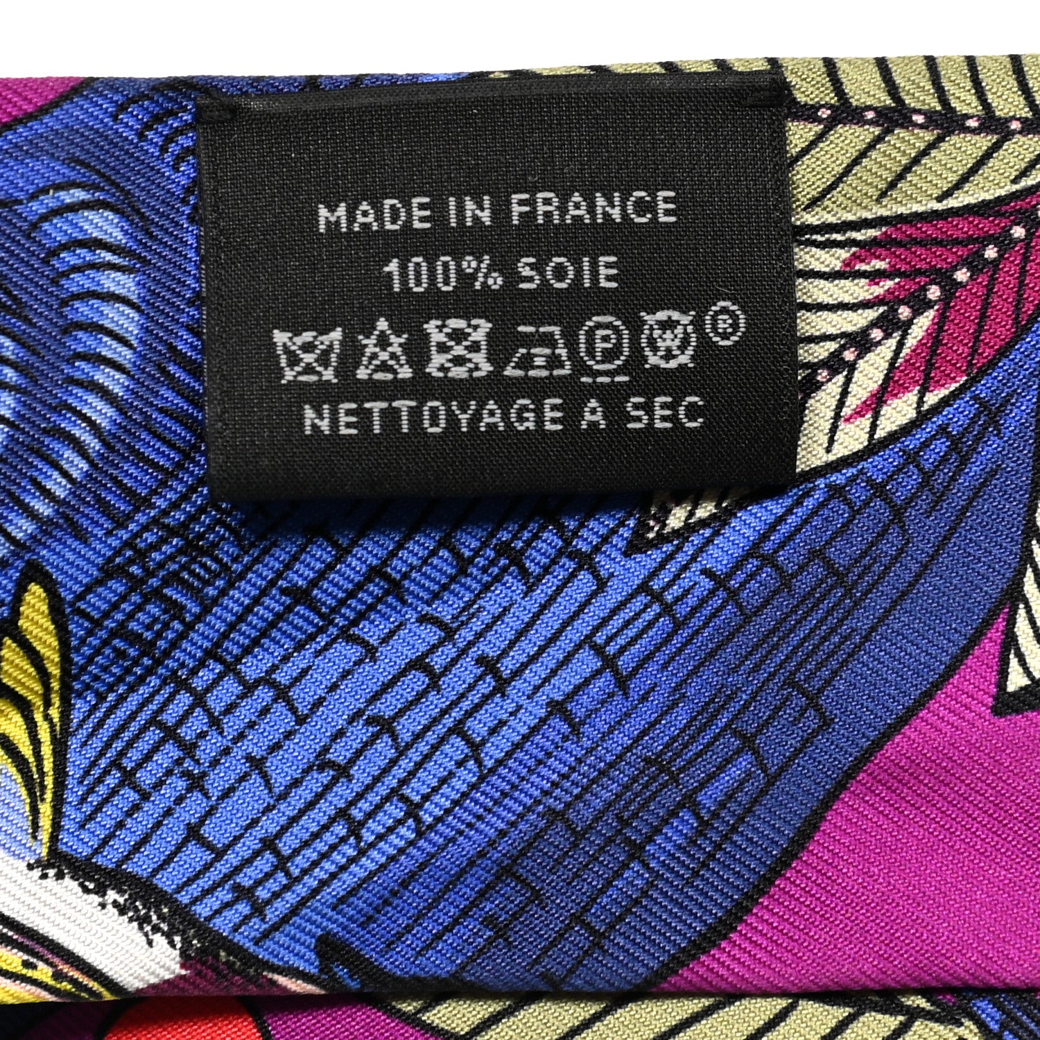 Hermes Silk Tree Of Song Twilly Fuchsia Bleu Rouge 3 of 4