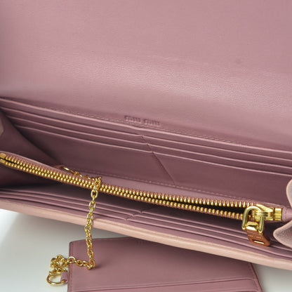 Miu Miu Nappa Matelasse Bicolor Wallet Loto Orchidea 8 of 10