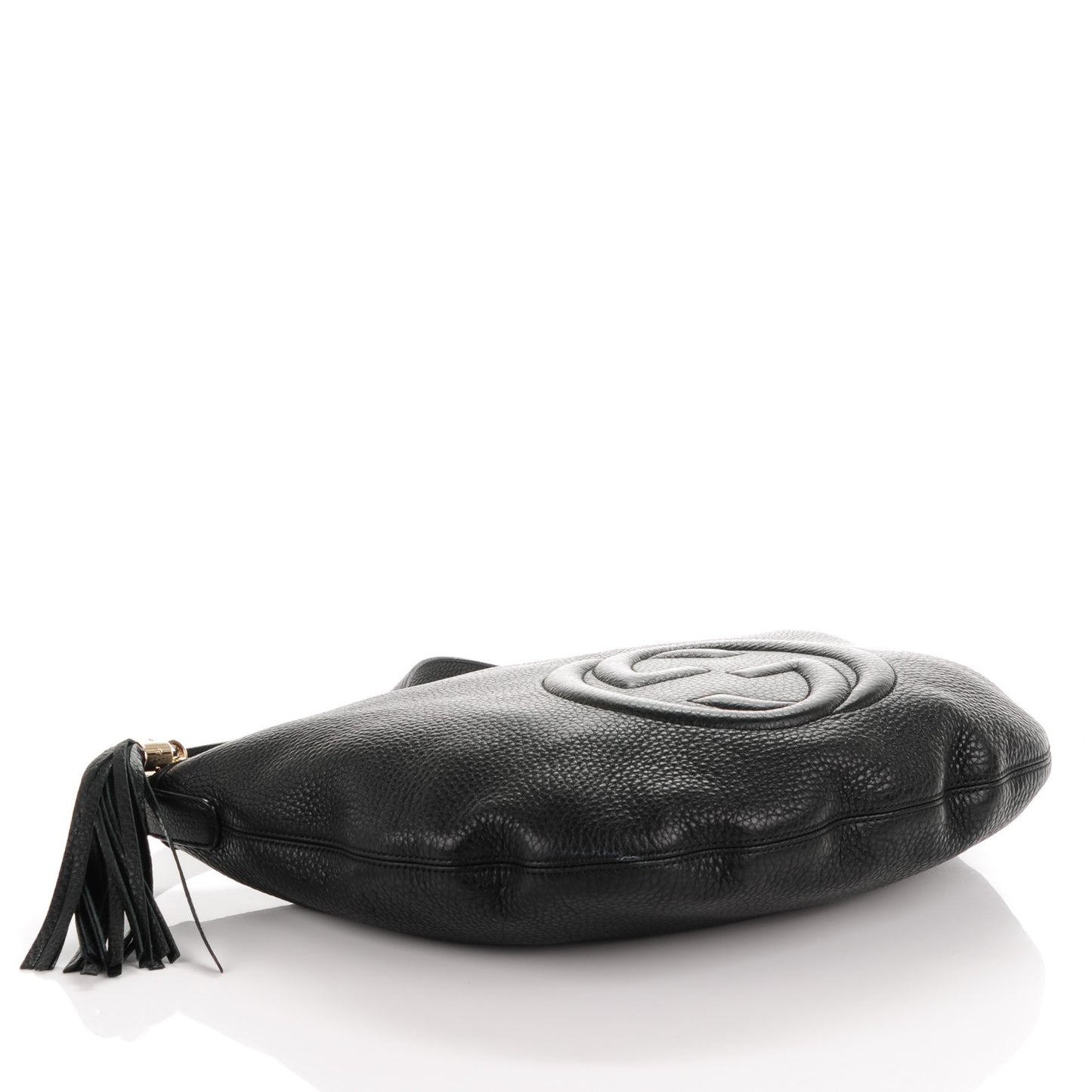 Pebbled Calfskin Medium Soho Hobo Black