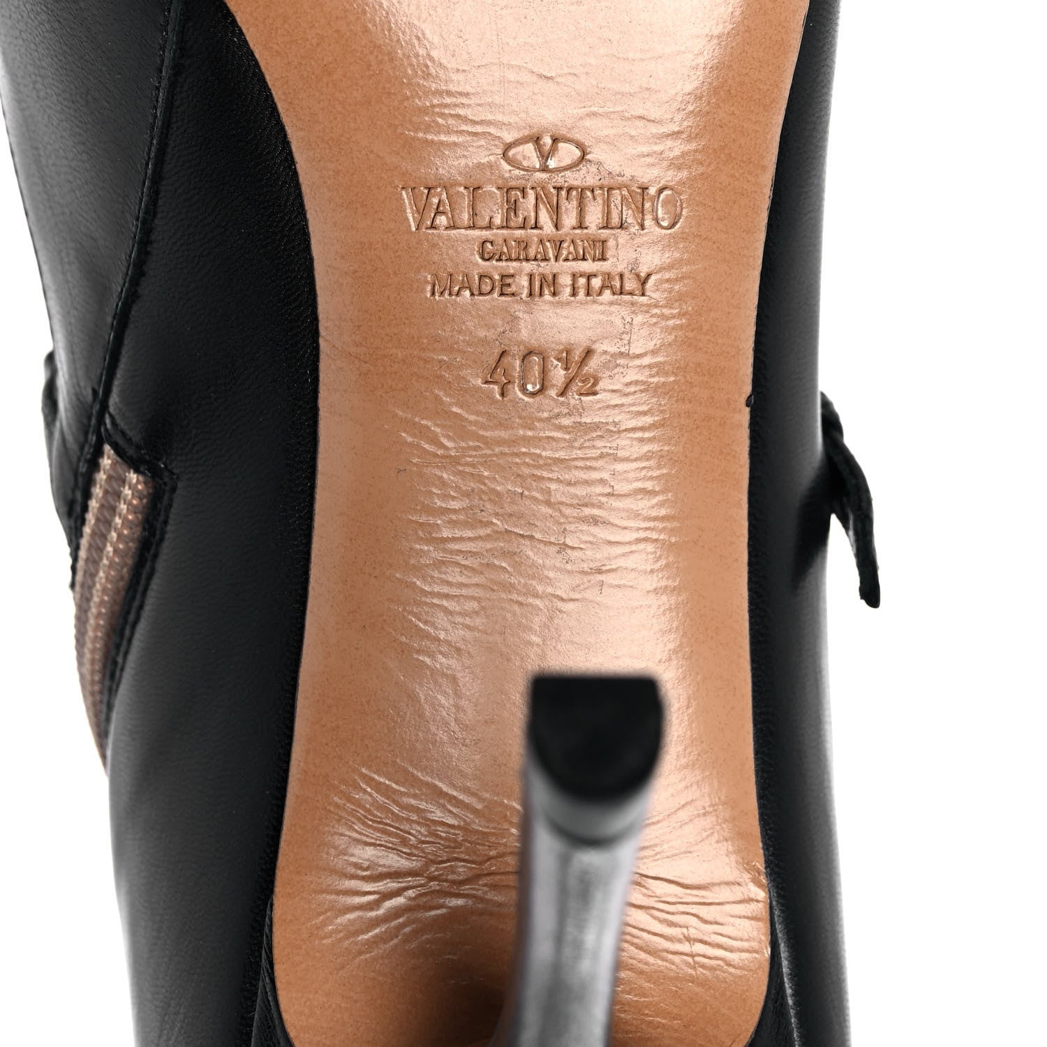 Valentino Garavani Nappa Love Latch 100mm Ankle Boots 40.5 Black Poudre 6 of 9
