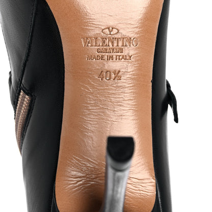 Valentino Garavani Nappa Love Latch 100mm Ankle Boots 40.5 Black Poudre 6 of 9