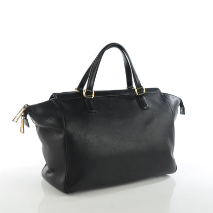 Gucci Pebbled Calfskin Medium 1973 Top Handle Satchel Black 3 of 7