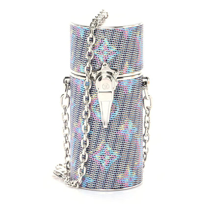Louis Vuitton Monogram LV Pop Chain Lipstick Case Blue 1 of 9