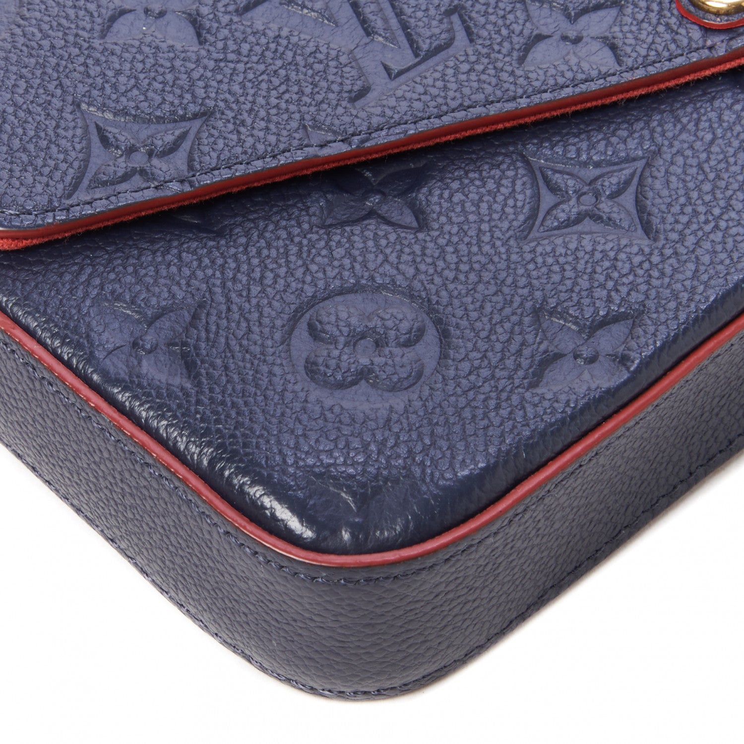 Louis Vuitton Empreinte Pochette Felicie Chain Wallet Marine Rouge 6 of 9
