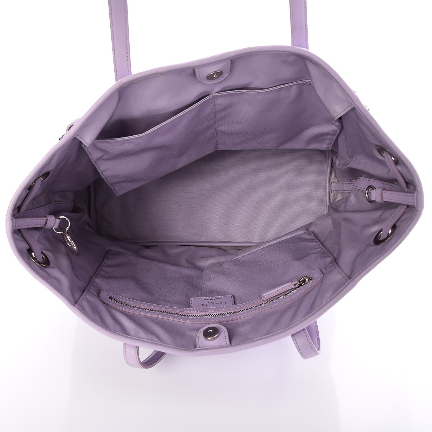 Christian Dior Coated Canvas Cannage Medium Panarea Tote Lilac 5 of 7