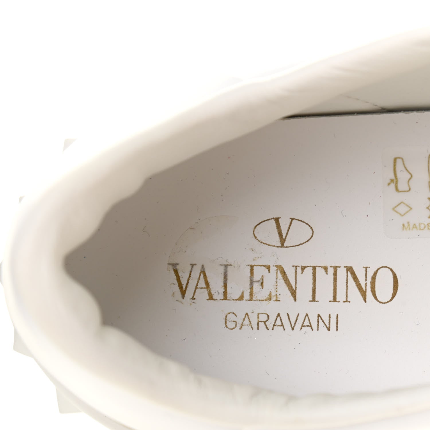 Valentino Garavani Calfskin Womens Rockstud Open Sneakers 40 White Pink 10 of 10