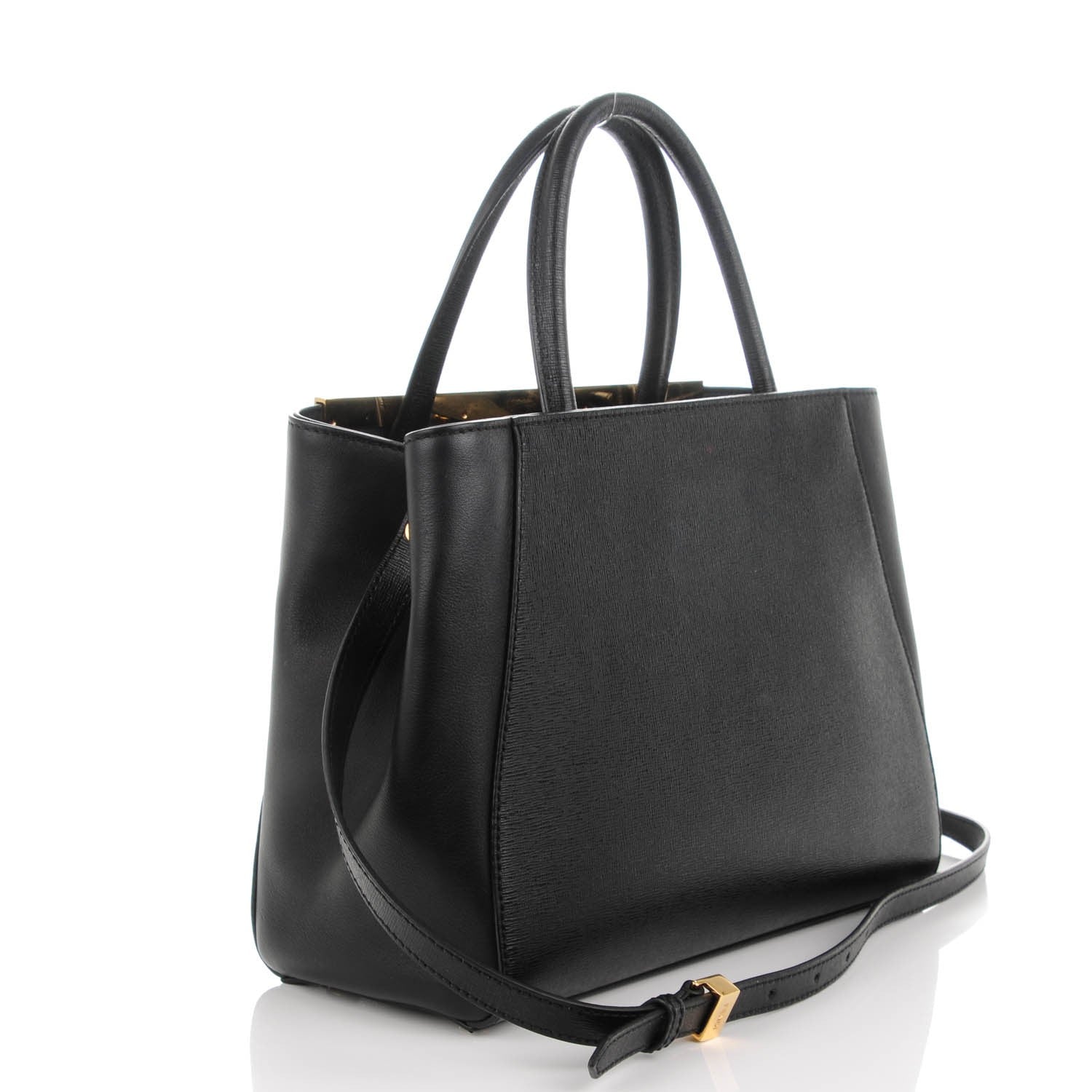 Fendi Vitello Elite Petite 2Jours Tote Black 3 of 8