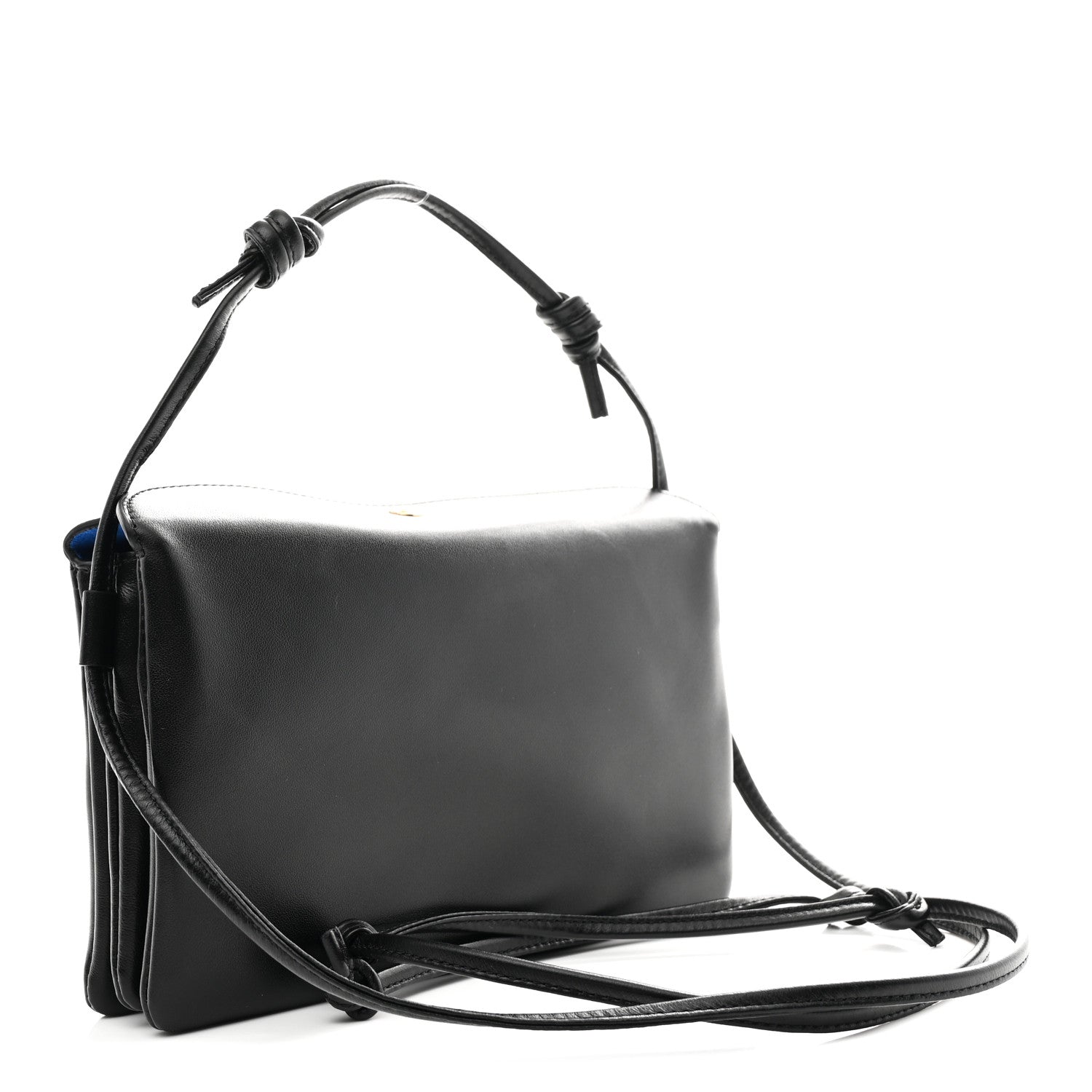 Celine Smooth Lambskin Trio Flap Crossbody Bag Black 3 of 11