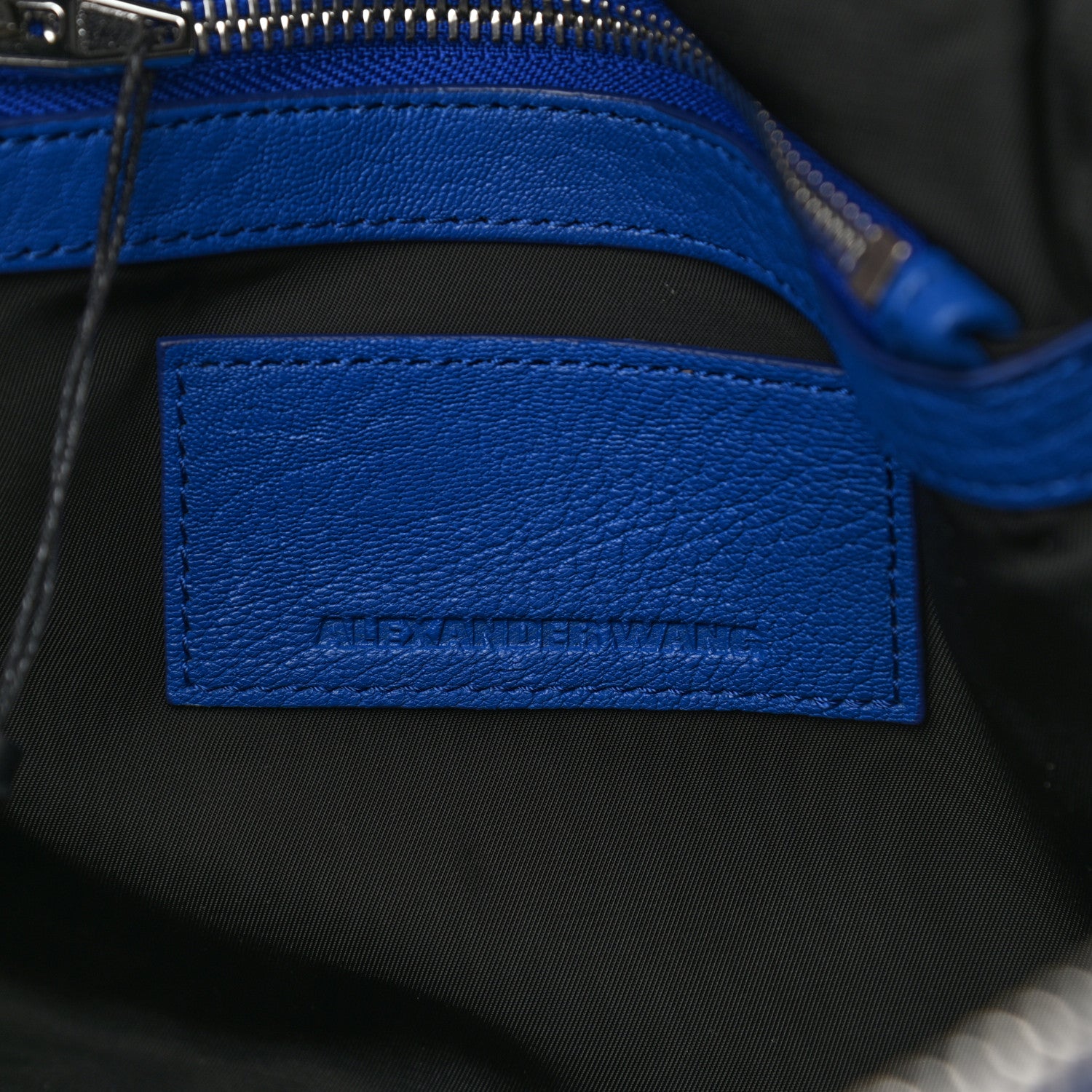 Alexander Wang Pebbled Lambskin Rockie Royal Blue with Rhodium Hardware 8 of 8