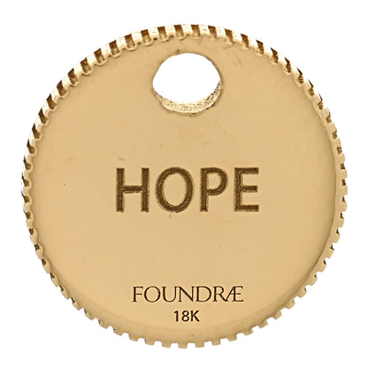 Foundrae 18K Yellow Gold Miniature Spero Resilience Coin Charm 3 of 3