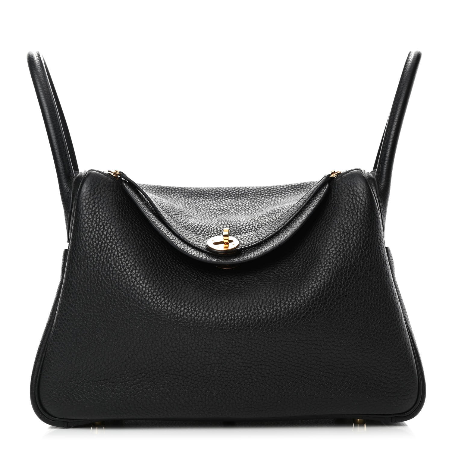 Hermes Taurillon Clemence Lindy 30 Black 1 of 4