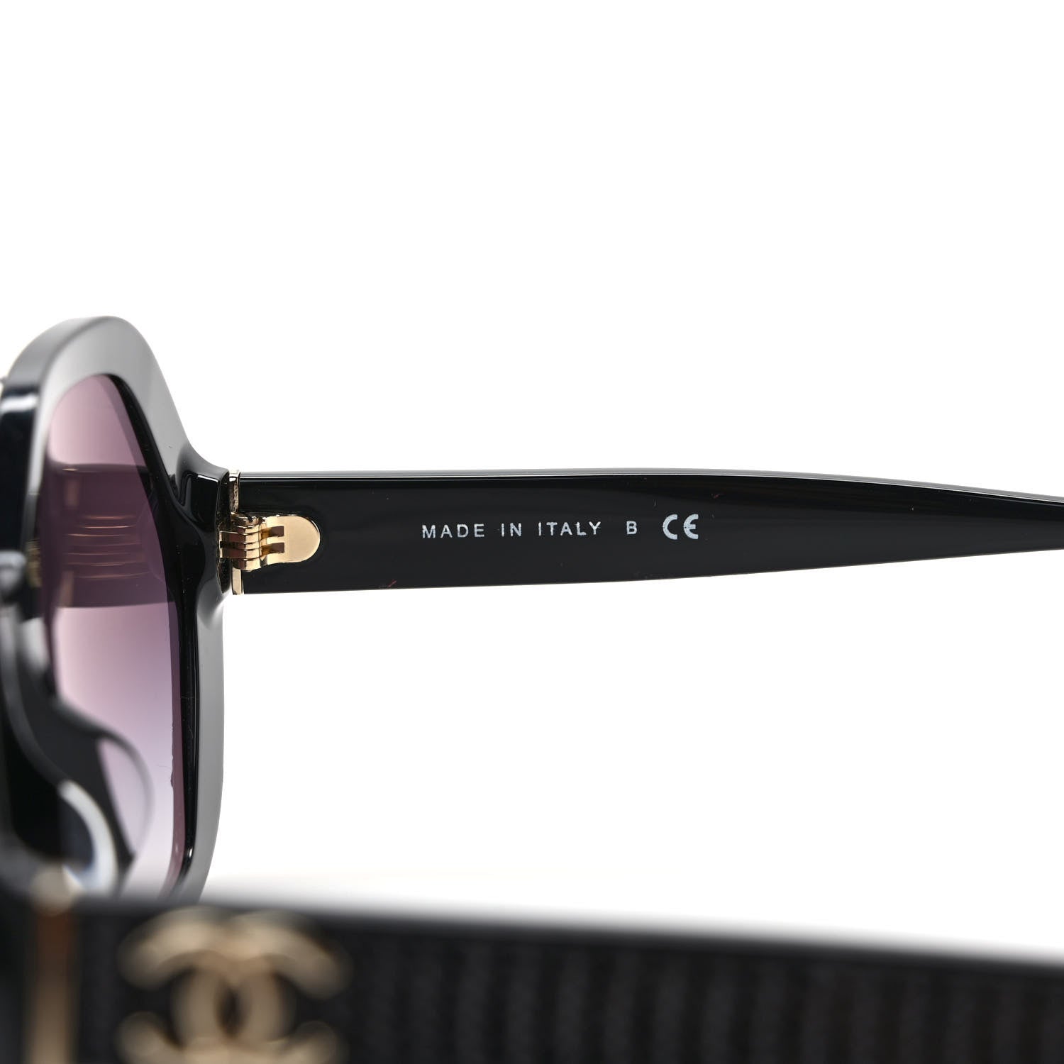 Chanel Acetate Sequin Round Sunglasses 5451-A Black 7 of 8