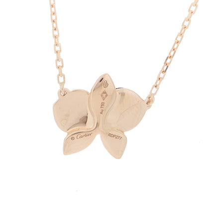 Cartier 18K Pink Gold Diamond Caresse D'Orchidees Par Cartier Pendant Necklace 4 of 6