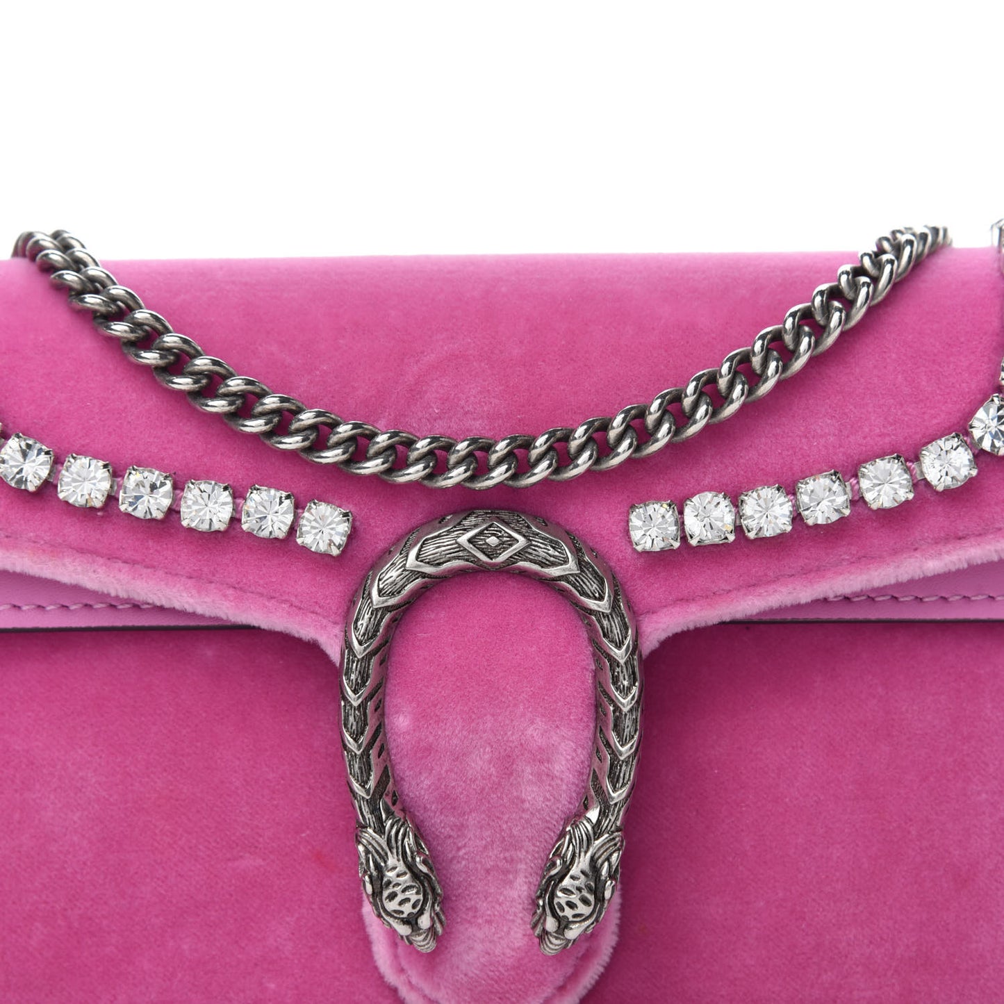 Velvet Crystal Super Mini Dionysus Shoulder Bag Malva