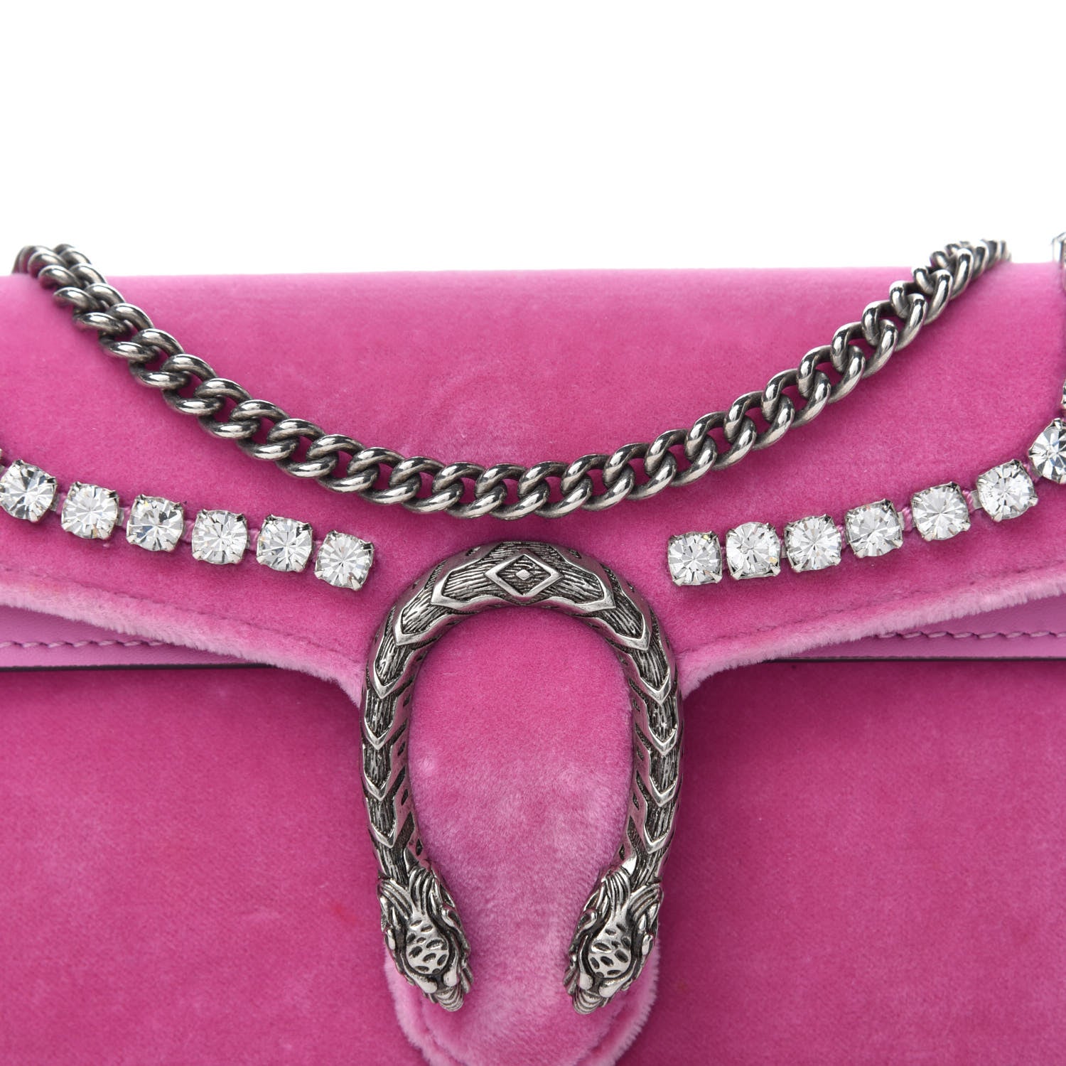 Gucci Velvet Crystal Super Mini Dionysus Shoulder Bag Malva 11 of 11
