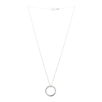 Tiffany Sterling Silver 1837 Circle Pendant Necklace 3 of 5
