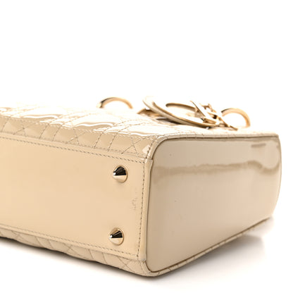 Christian Dior Patent Cannage Small Lady Dior Beige 10 of 10