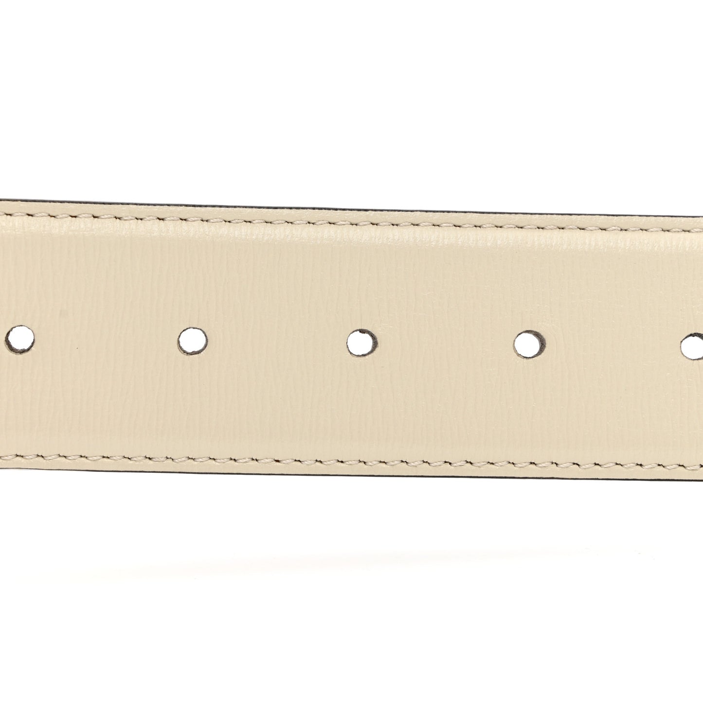 Azalea Calfskin Enamel Monochrome Double G 40mm Belt 95 38 Mystic White