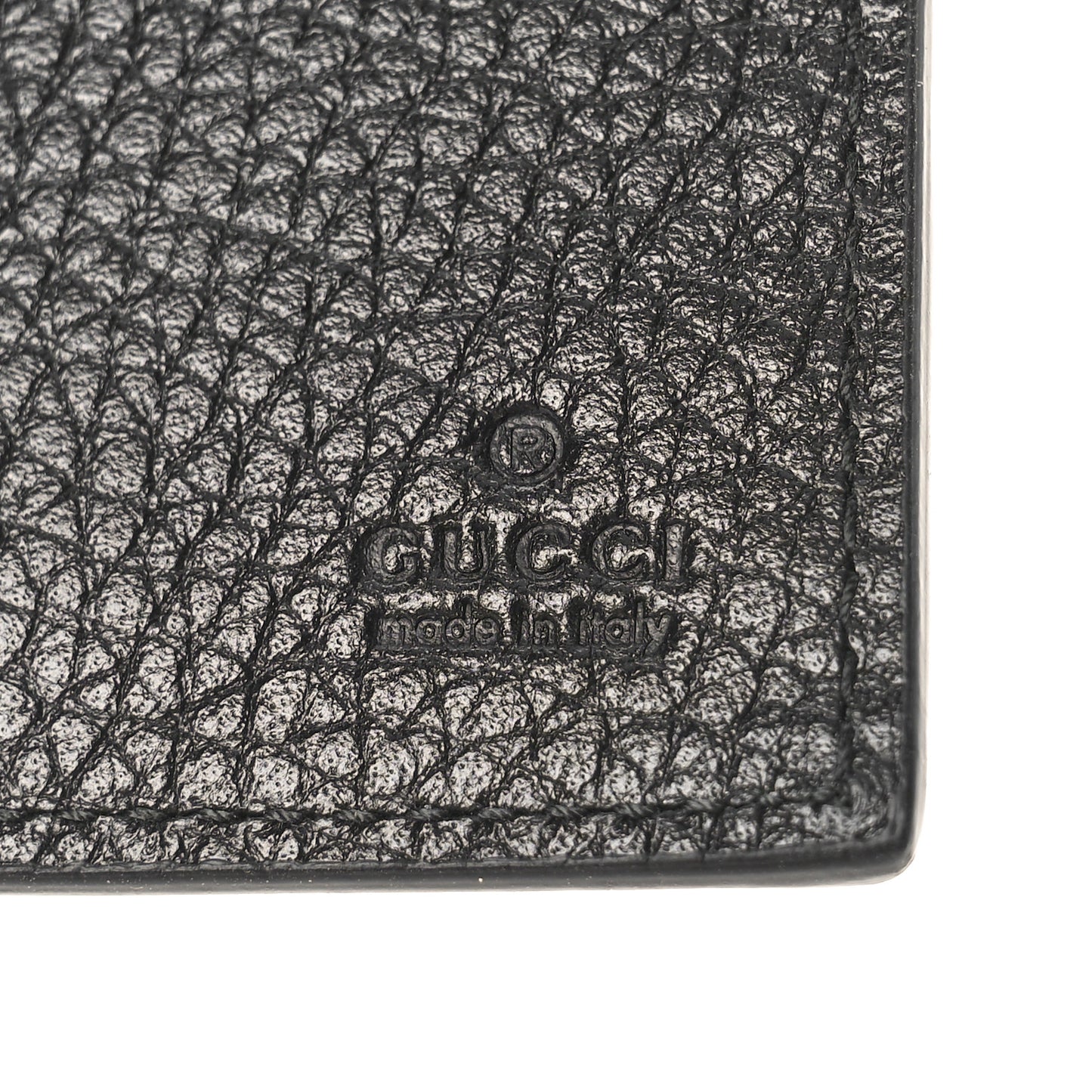 Piuma Calfskin Jumbo GG Embossed Wallet Black
