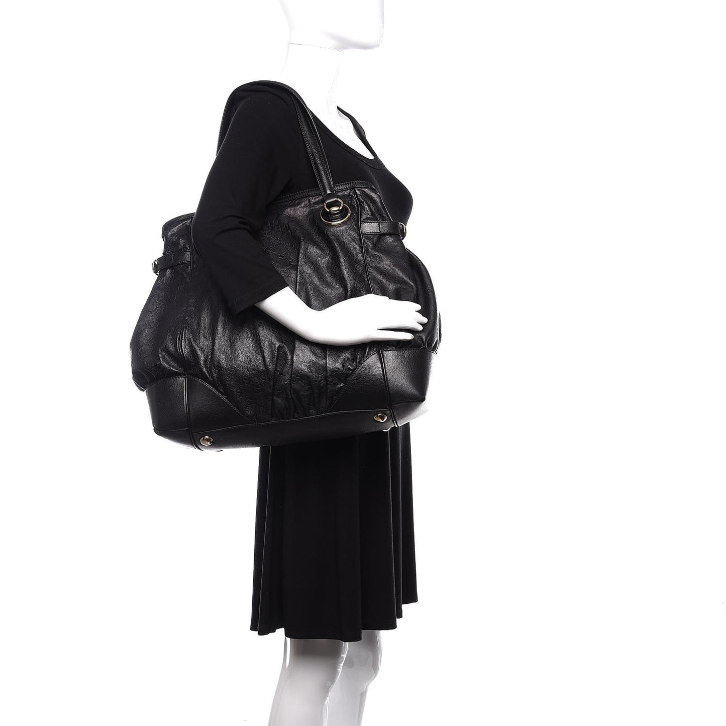 Guccissima Full Moon Tote Black