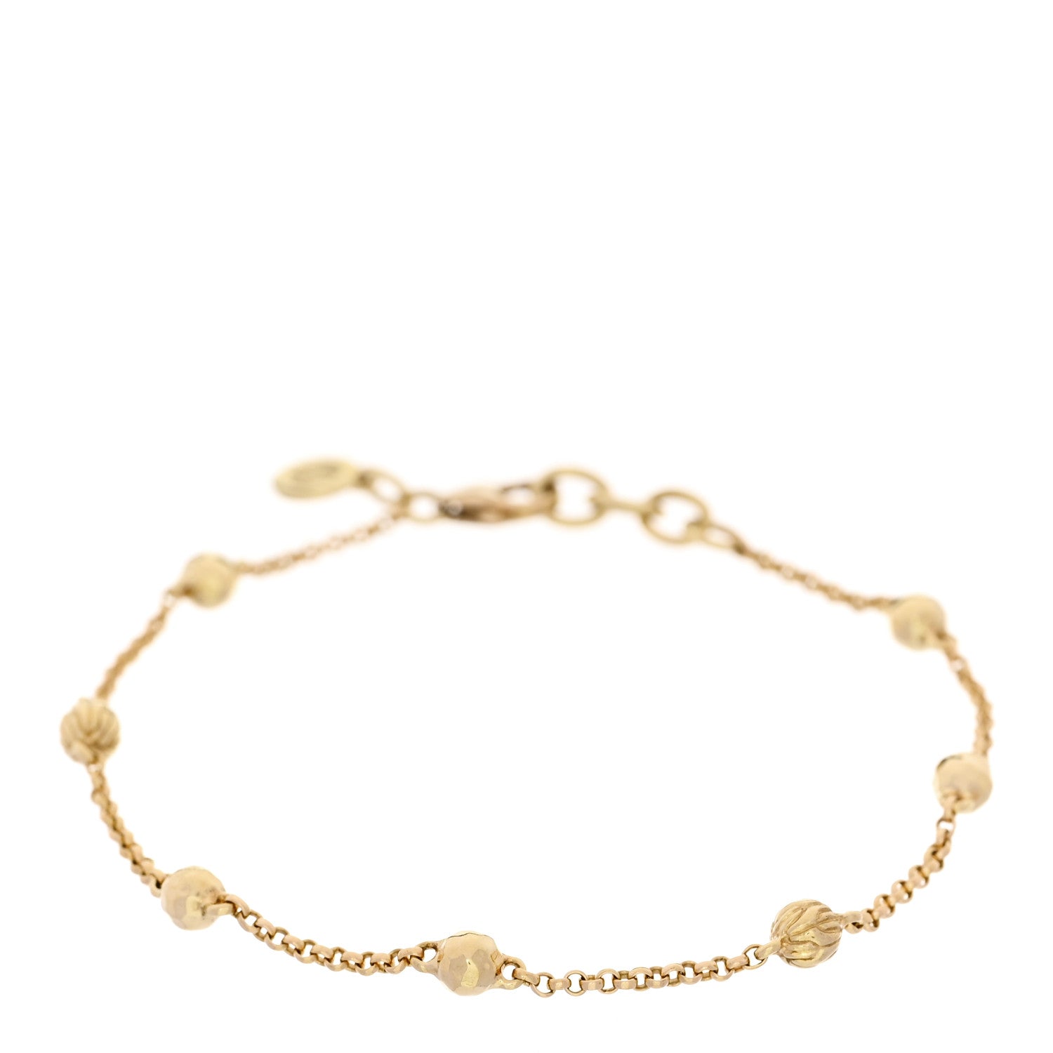 John Hardy 18K Yellow Gold Ball Station Bracelet 1 of 3