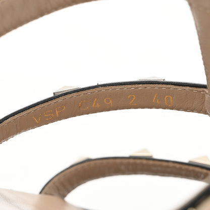 Valentino Garavani Nappa Rockstud Caged Flat Slide Sandals 40 Black 9 of 11