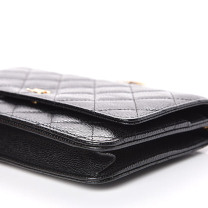 Chanel Caviar Quilted Wallet On Chain WOC Black 12 of 13
