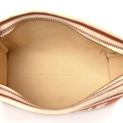 Celine Textile Striped Logo Thais Pouch Sienna 6 of 9