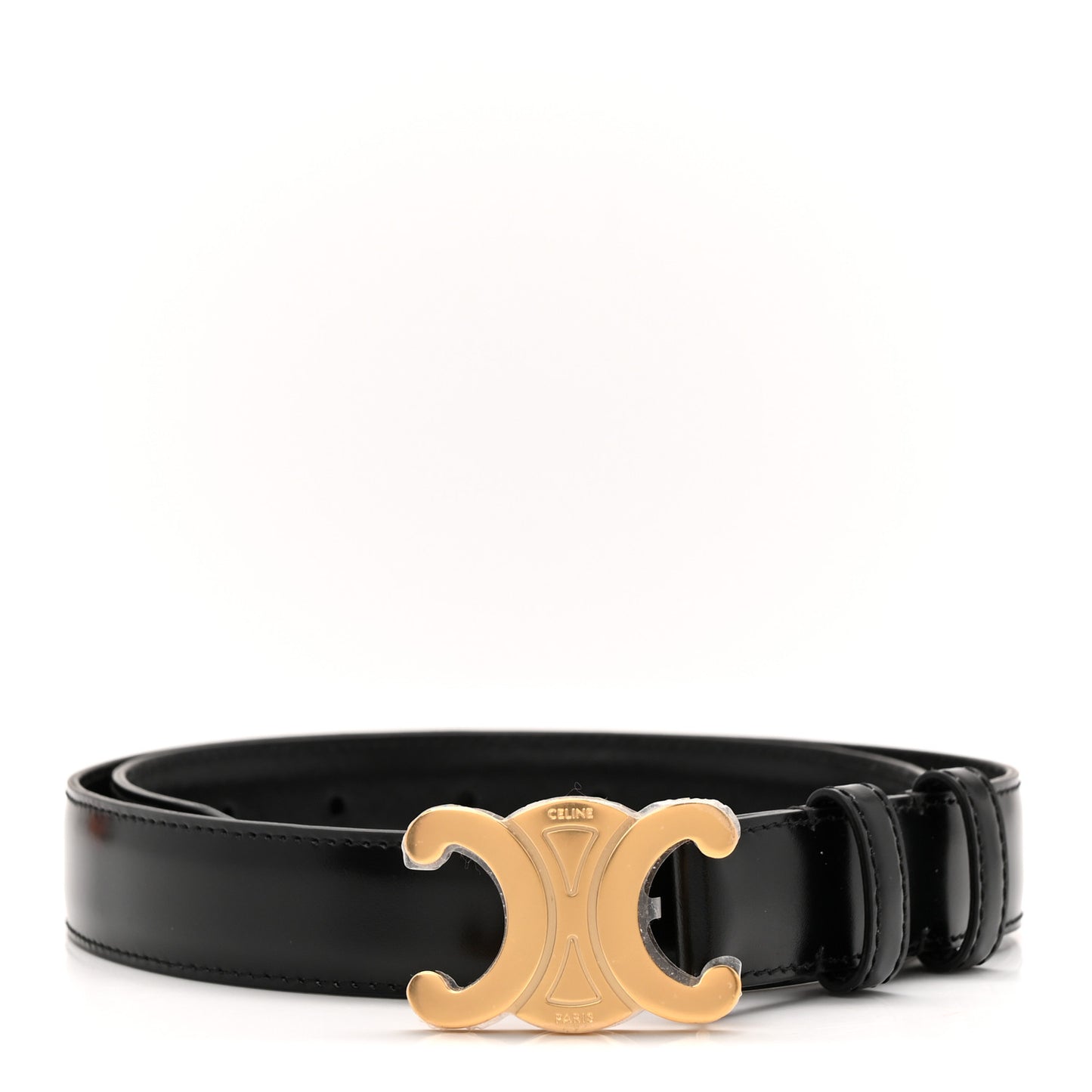 Box Calfskin Medium 25mm Triomphe Belt 75 Black
