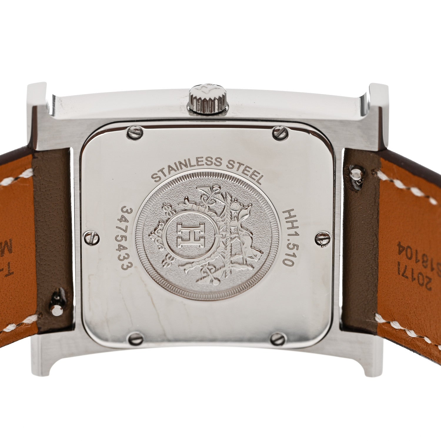 Hermes Stainless Steel Swift 26mm Heure H Hour Quartz Watch Etoupe 4 of 6