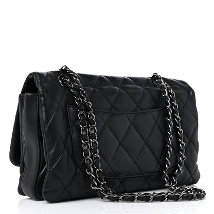 Chanel Lambskin Quilted Jumbo 3 Flap Black 3 of 21
