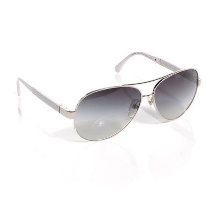 Chanel Aviator 4195 Sunglasses White 3 of 5