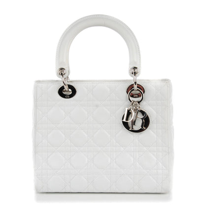 Christian Dior Lambskin Cannage Medium Lady Dior White 1 of 15