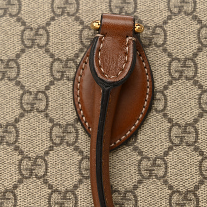 Gucci GG Supreme Monogram Small Zip Top Tote Beige Tuscany 13 of 17