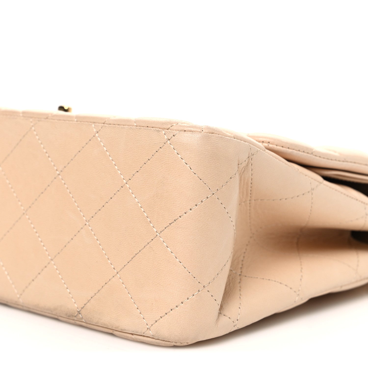 Chanel Lambskin Quilted Jumbo Double Flap Beige 10 of 10