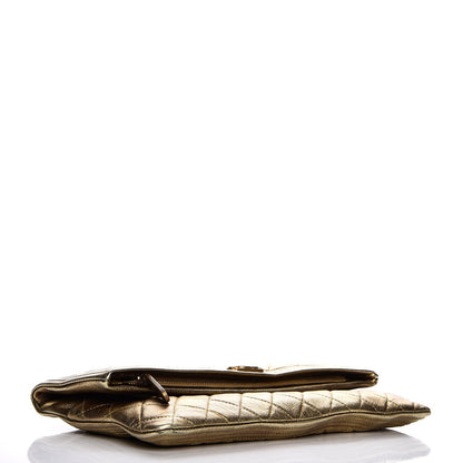 Chanel Metallic Lambskin Quilted Beauty CC Boy Clutch Gold 4 of 9