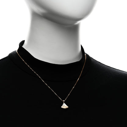Bulgari 18K Yellow Gold Diamond Mother of Pearl Small Divas' Dream Pendant Necklace 2 of 7
