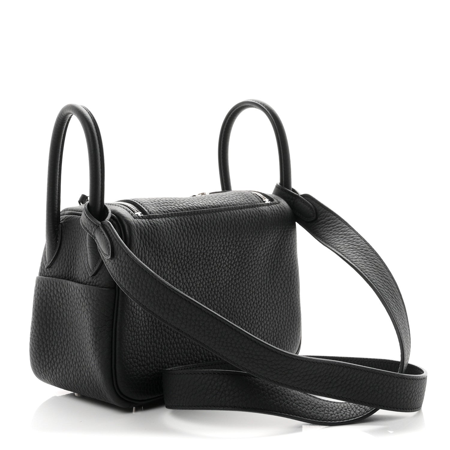 Hermes Taurillon Clemence Mini Lindy 20 Black 3 of 11