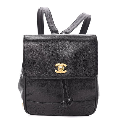 Chanel Caviar CC Backpack Black 1 of 10