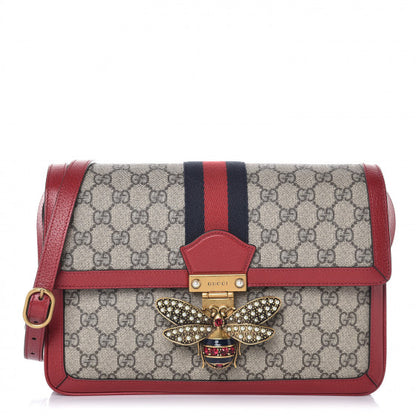 Gucci GG Supreme Monogram Medium Queen Margaret Shoulder Bag Red 1 of 7