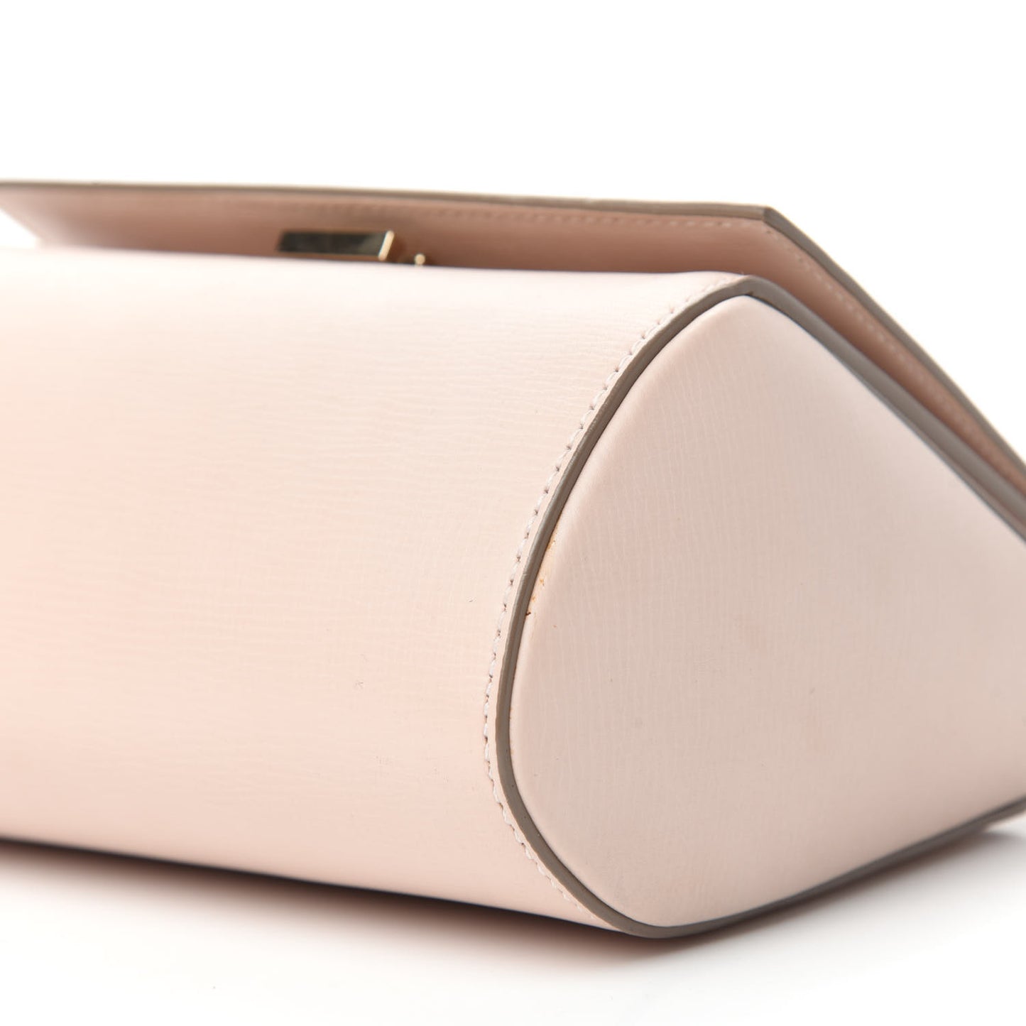 Textured Calfskin Mini Pandora Box Chain Crossbody Bag Powder Pink