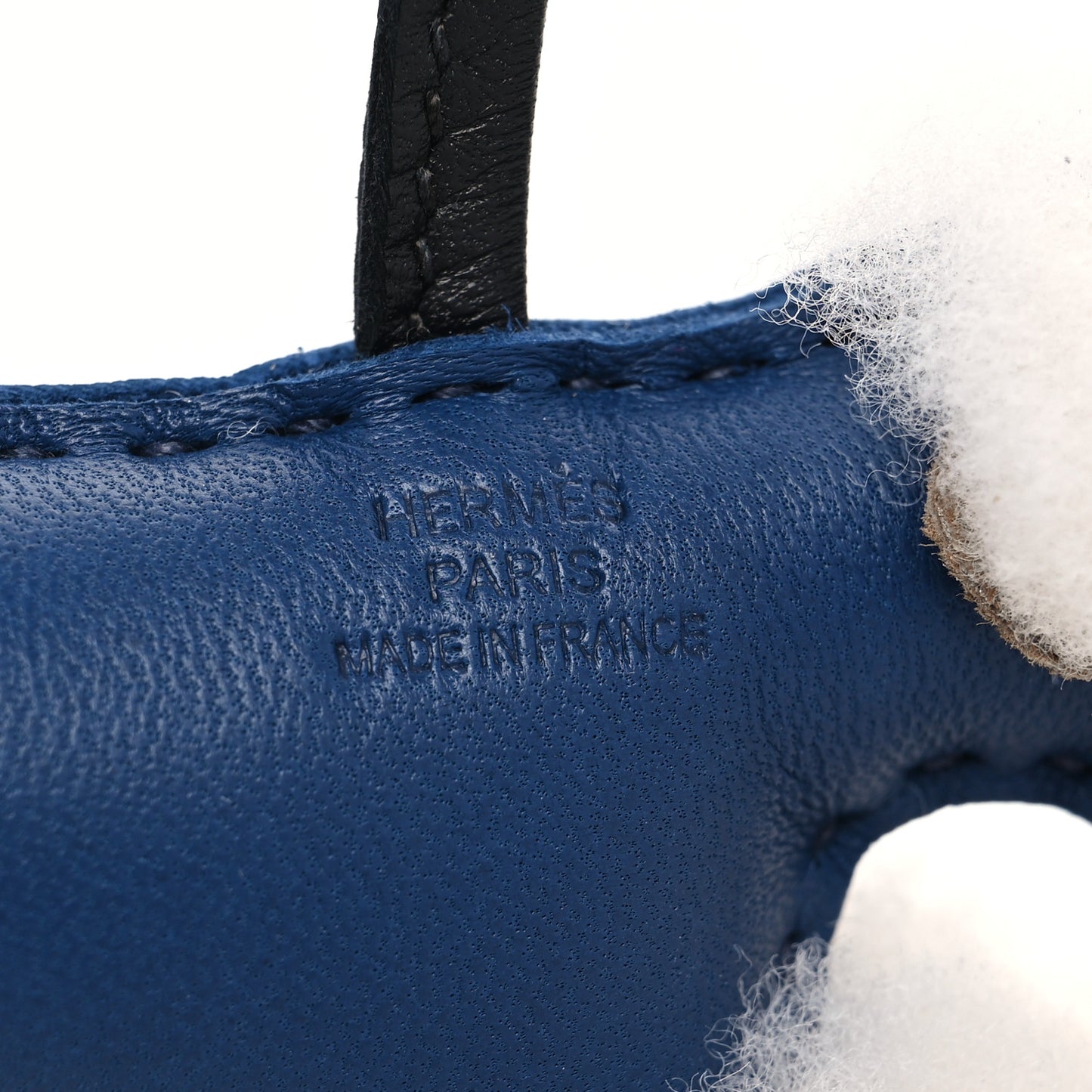 Milo Lambskin Shearling Budy Charm Bleu Saphir
