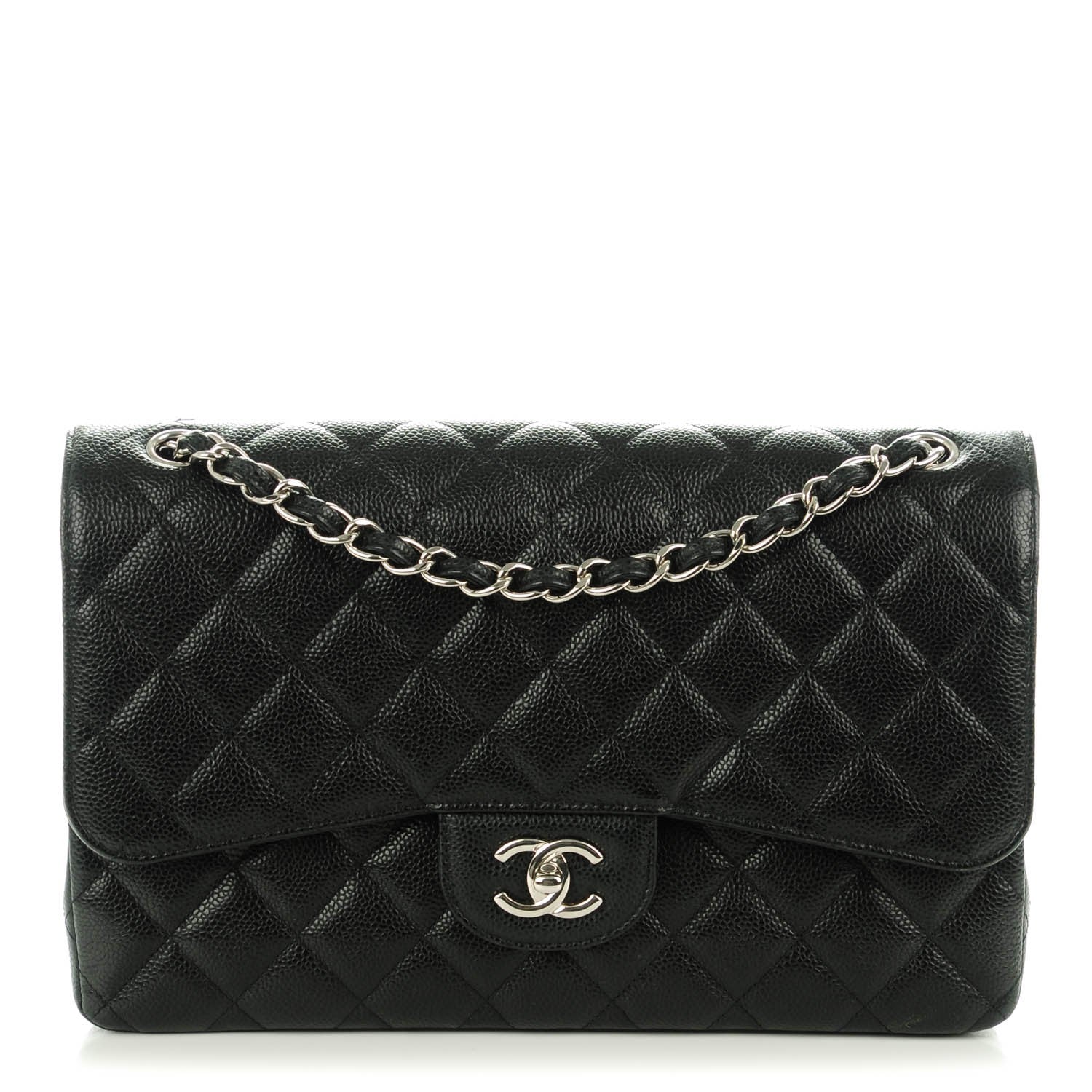 Chanel Caviar Quilted Jumbo Double Flap Black 1 of 8