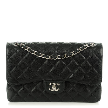 Chanel Caviar Quilted Jumbo Double Flap Black 1 of 8