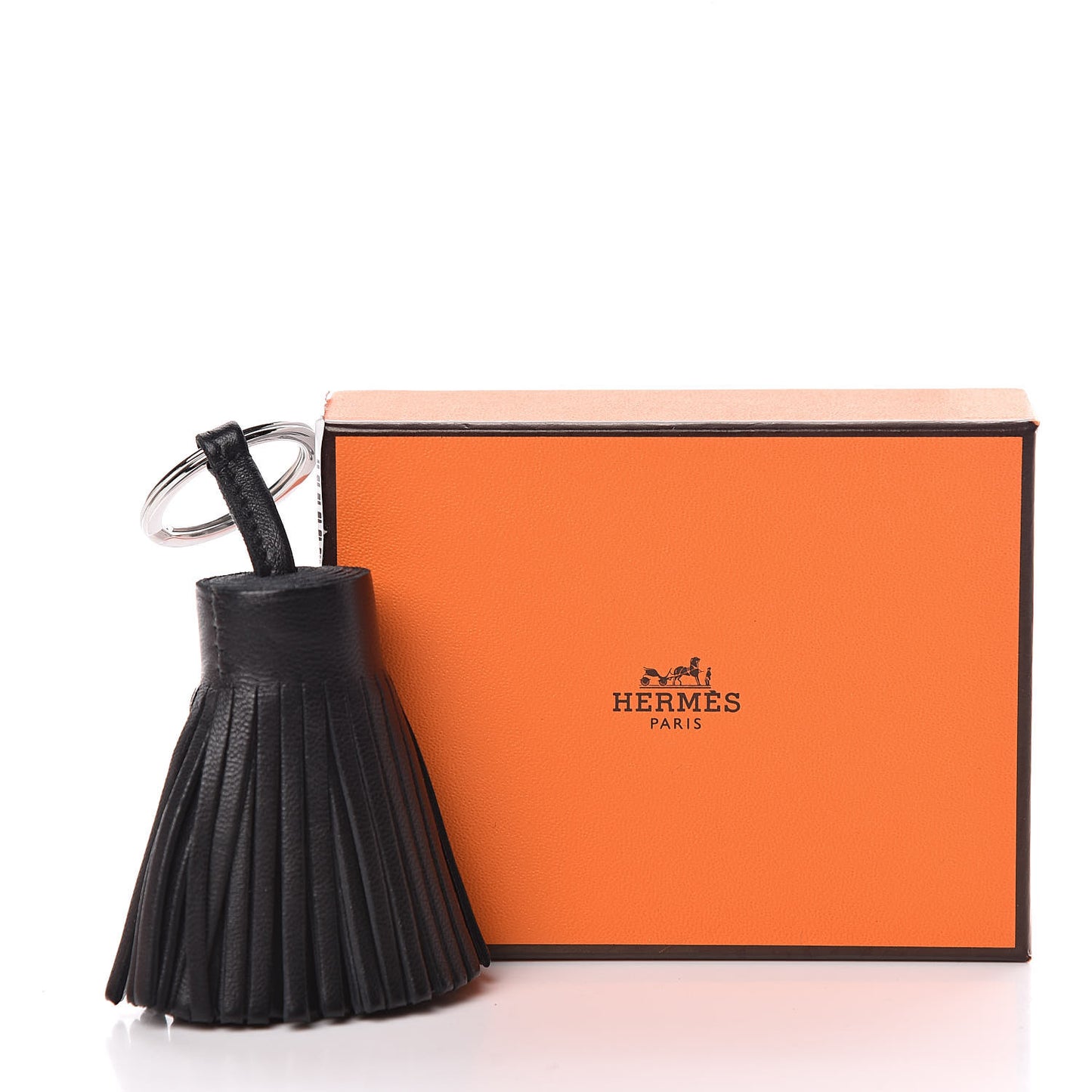 Lambskin Carmen Tassel Key Holder Black