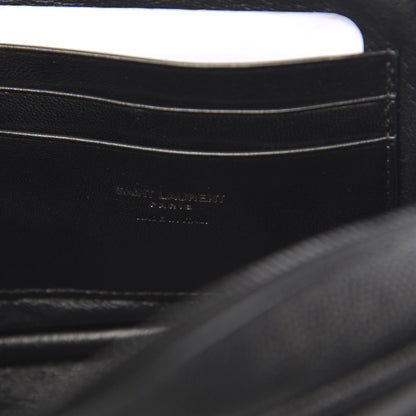 Saint Laurent Grain De Poudre Matelasse Monogram Mini Lou Camera Bag Black 6 of 12
