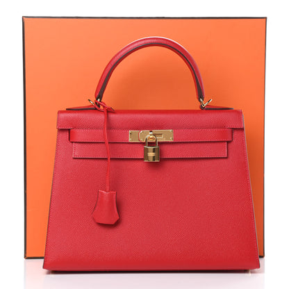 Hermes Epsom Kelly Sellier 28 Rouge Casaque 12 of 12