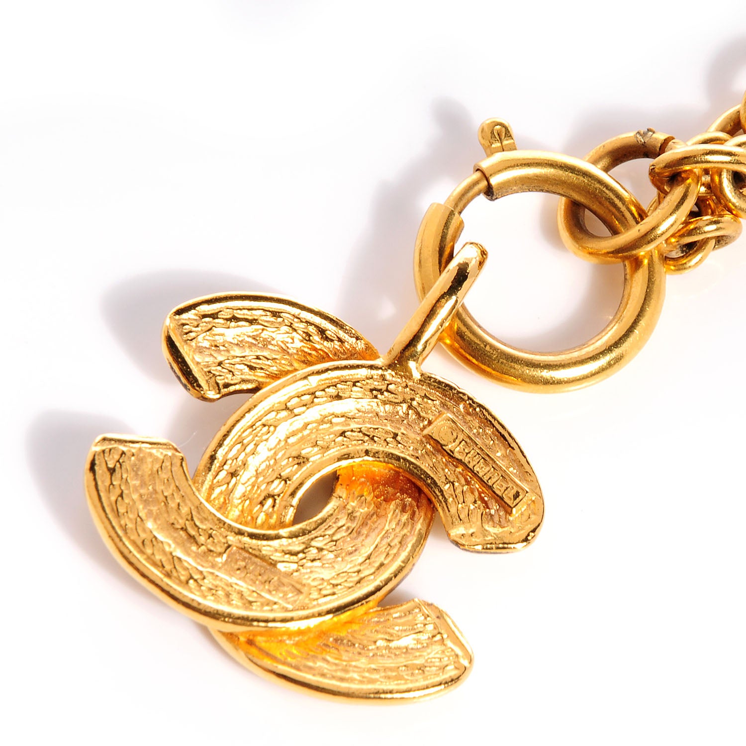 Chanel Quilted CC Necklace Gold 4 of 4