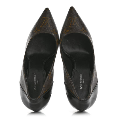 Louis Vuitton Monogram Cherie Pumps 37.5 Black 2 of 9